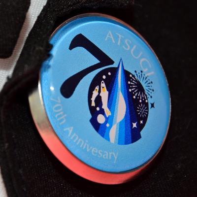 厚木市制70周年記念バッジ