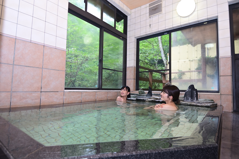 かぶと湯温泉山水楼のお風呂の写真