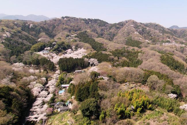 飯山白山の空撮の写真