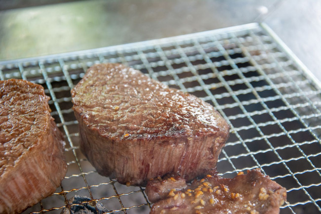 ヒレが焼けてきましたの画像