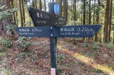 七曲り峠分岐案内板