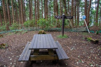鐘ヶ嶽山頂のベンチ