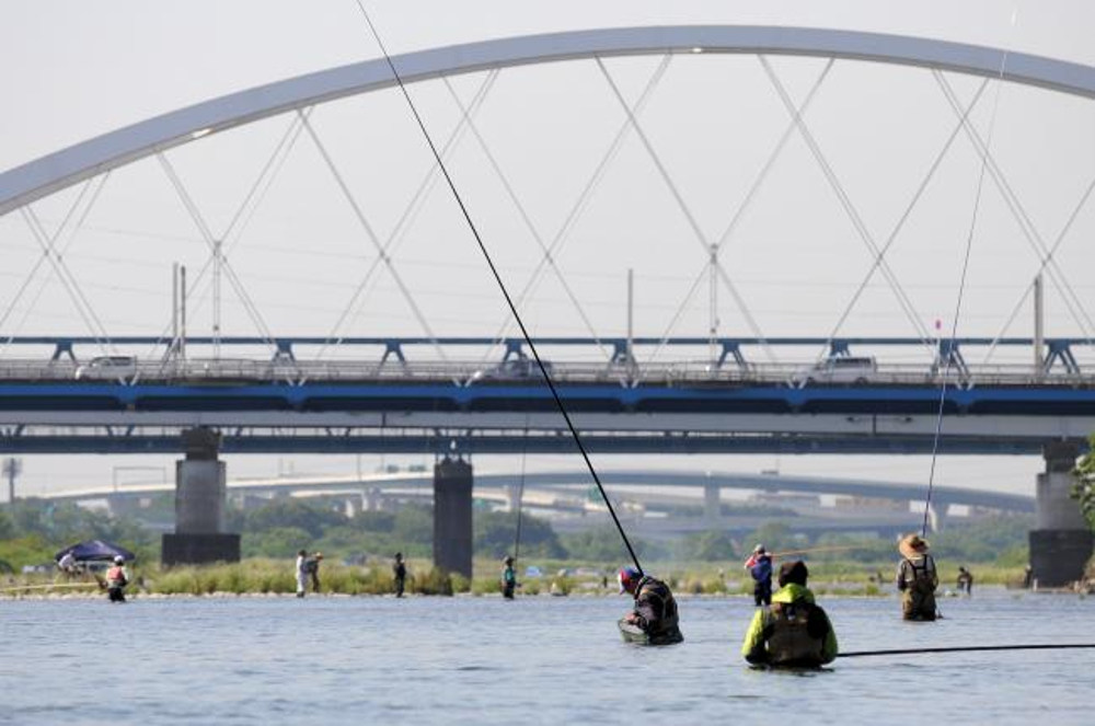 アユ釣りの写真