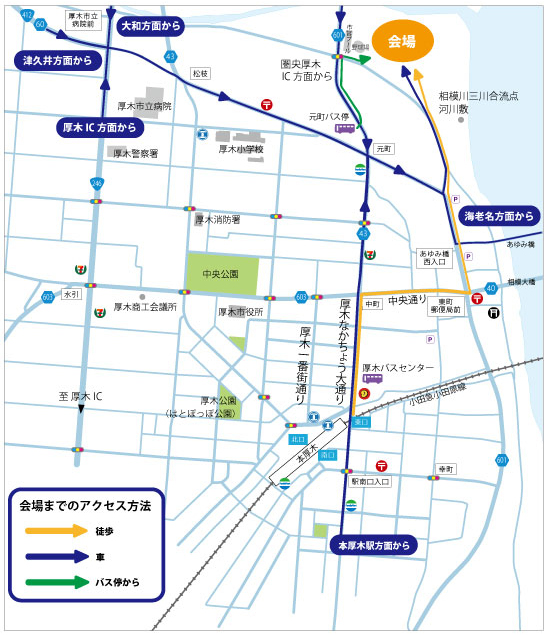 会場までの地図