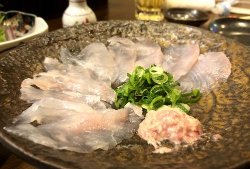 カワハギの刺身