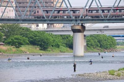 アユ釣りの写真