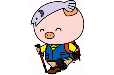あゆコロちゃんハイキングイラスト